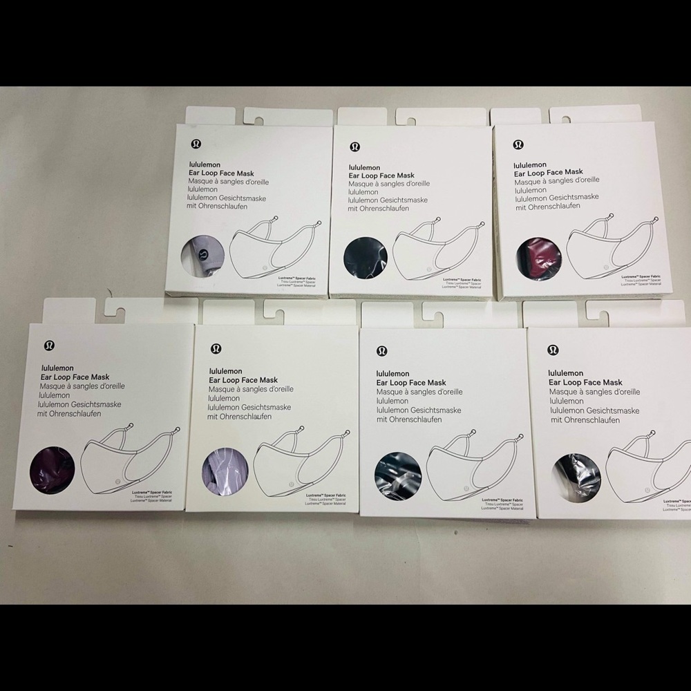 NWT lululemon ear loop face masks